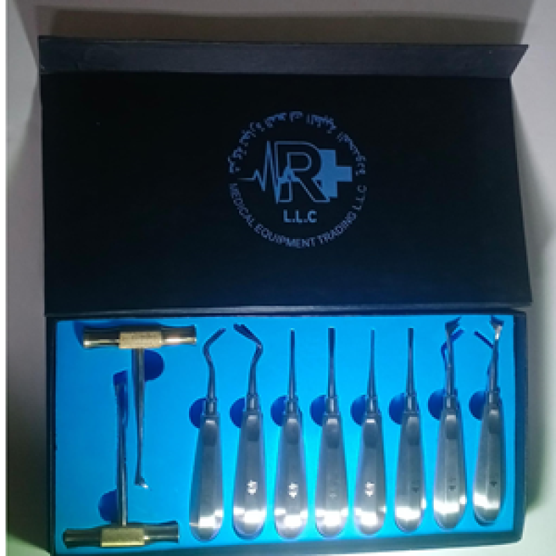 10-Piece Dental Root Elevator Set – Surgical Extraction Kit